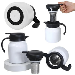 Stainless Steel Insulated Coffee Carafe with Removable Infuser Filter - 1000ml