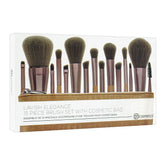 BH Cosmetics Lavish Elegance Brush Set With Cosmetics Bag, 15 Pieces