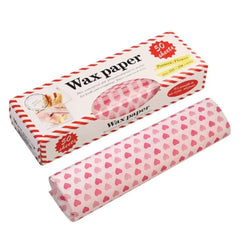 50 Sheets Heart Pattern Wax Paper – Each