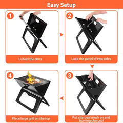 Portable Folding Charcoal BBQ Grill