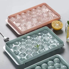 Round Ball Ice Cube Tray Mold with Lid