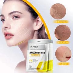 Bioaqua Hyaluronic Acid + Vitamin C Whitening Moisturizing Essence Facial Mask- Each