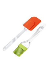 Heat Resistant Silicone Spatula and Oil Brush Set – Each