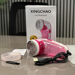 XINGCHAO Lint Remover AD-218 Pink White Portable Fabric Shaver