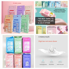 Qianhui Mini Portable Wet Wipes Multipack - Each