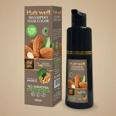 Hairwell Light Brown Shampoo Hair Color – 160ml