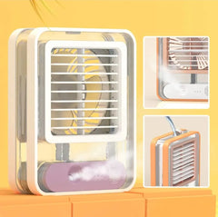 Portable Mini Air Conditioner Fan with Cool Mist Humidifier