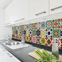 Traditional Mandala Tile Wall Stickers - 12Pcs
