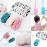 Gentle Back Scrubber Shower Pouf with Soft Mesh for Effective Cleaning and Massage