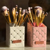 BH Cosmetics Quilted Makeup Brush with Holder - 13 Piece Brush Set