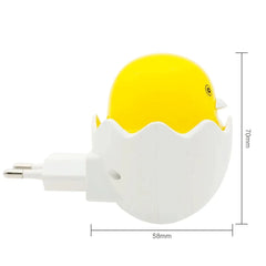 Cute Chick with Egg Shell Plug-In LED Night Light