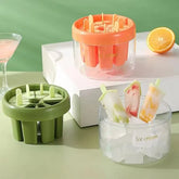 Plastics Ice Cream Mold - 8-Cavity DIY Popsicle Tray for Homemade Treats