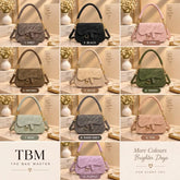 Marble Pattern Flap Crossbody Handbag