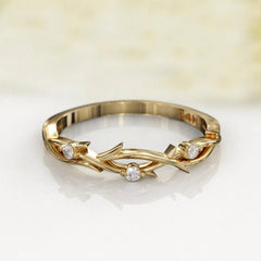 Stainless Steel Nature Inspired Vine Ring