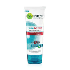 Garnier Pure Active Anti Acne White Oil Clearing Foam Wash - 100ml