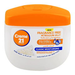 Creme 21 Classic Moisturizing Fragrance Free Petroleum Jelly with Vitamin E & B5