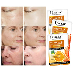 Disaar Vitamin C & Hyaluronic Acid Face Mask - Pack of 10