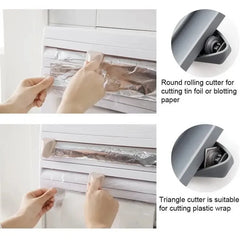 4 in 1 Wall-Mounted Foil, Cling Film & Paper Towel Holder