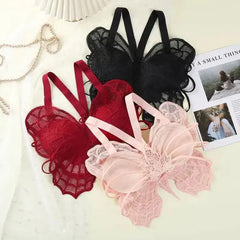 Butterfly Lace Corset Sleeveless Crop Top