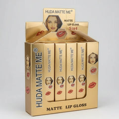 HUDA MATTE ME Lip Gloss Set-2 in 1