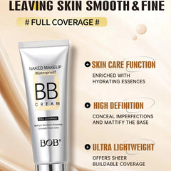 BOB Naked Makeup Water Proof Full Coverage BB Cream - 40g