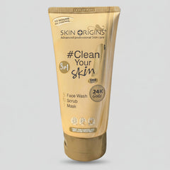 Skin Origins 24K Gold 3-in-1 Face Wash, Scrub & Mask - 100ml