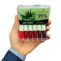Qoiden Rose 99% Aloe Vera Lip Tint Mini Pack - 6Pcs