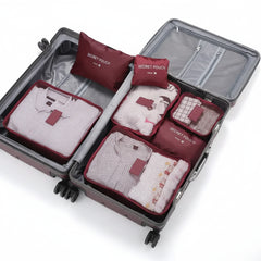 6pcs/Set Travel Storage Bag Portable Luggage Clothes Tidy Pouch Zip Toiletry Organizer