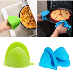 Silicone Pot Holder Pair Durable Pinch Mitts in Vibrant Color