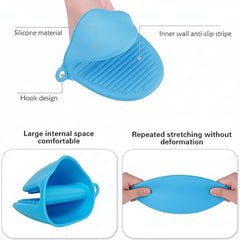 Silicone Pot Holder Pair Durable Pinch Mitts in Vibrant Color