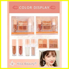 kiss Beauty Eye Shadow Liquid Highlighter & Lip Gloss Set Each