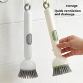 360° Rotating Kitchen Dish Brush with Soap Dispenser* Clean Dishes with Ease