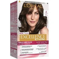 L'Oreal Paris Excellence Crème Permanent Hair Color, 4.0 Brown