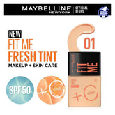 Original Maybelline - Fit Me Fresh Tint Spf 50 + Vitamin C Foundation