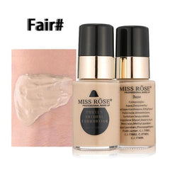 Miss Rose Waterproof Moisturizing Oil Free Full Coverage Foundation - 30ml