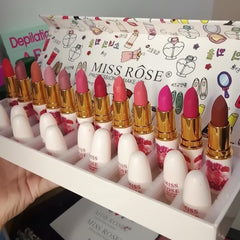 Miss Rose Lipsticks - 12 Pcs Set