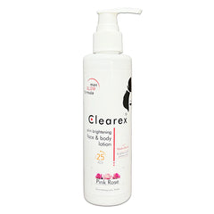Clearex Pink Rose Skin Brightening Face & Body Lotion with SPF 25 - 200ml