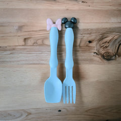Mickey Shape Wheat Straw Plate Bowl Baby Training Set for Kids