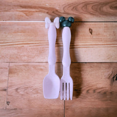 Mickey Shape Wheat Straw Plate Bowl Baby Training Set for Kids