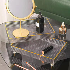 Multipurpose Transparent cosmetics storage Tray