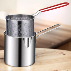 Multipurpose Deep Frying Pot Kitchen Fryer with Strainer