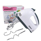 Scarlett Electric Beater Hand Mixer with 7 Speed Controls and Safety Features