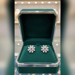 Zircon Tops & Studs – Elegant Silver Zircon Earrings for Women