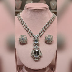 Zircon Necklace and Earrings set