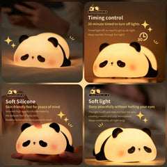 Cute Silicon LED Panda Night Lamp - USB RECHARGEABLE