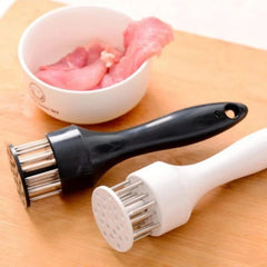 Stainless Steel Meat Tenderizer Tool – Needle Type with Plastic Handle