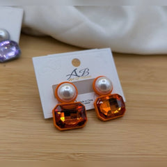 AB Art of Fashion Crystal and Pearl Earrings