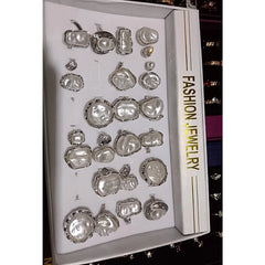 White Pearl-Like Stone Rings