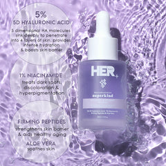 HER Beauty superkind pillowy and plumpy serum 5% Hyaluronic Acid, 1% Niacinamide 30ml
