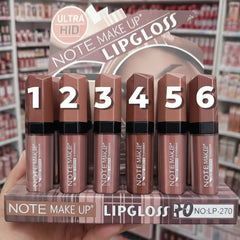 Note Makeup Lipgloss - Nude Shades